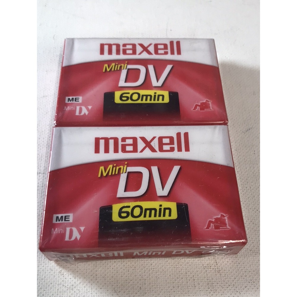 2 NEW Maxell Mini DV Blank Video Cassette 60 Min Factory Sealed DVM605 E